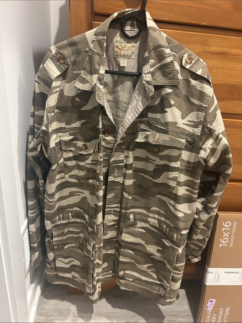 Adult Camo Utility Jacket - Olive/Tan